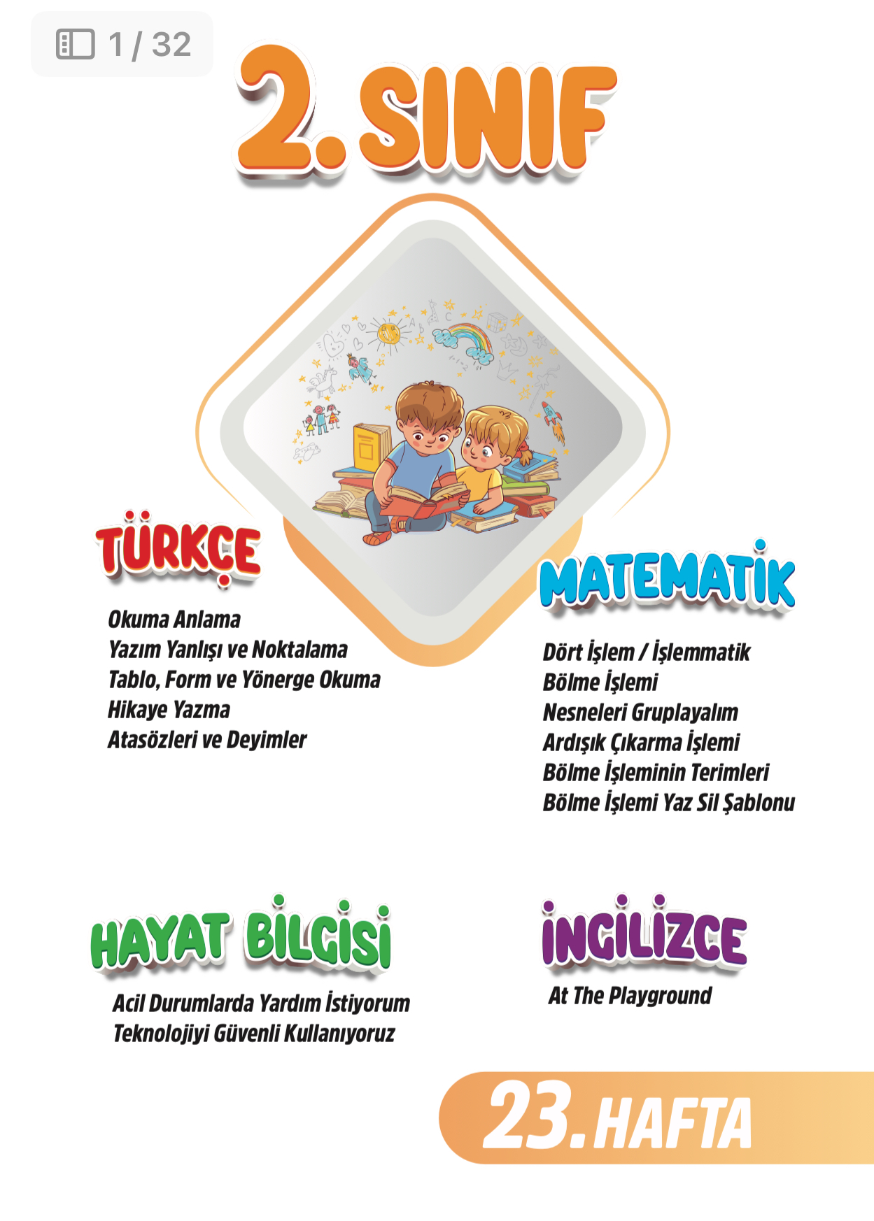 2. Sınıf 23. Hafta Renkli Fasikül