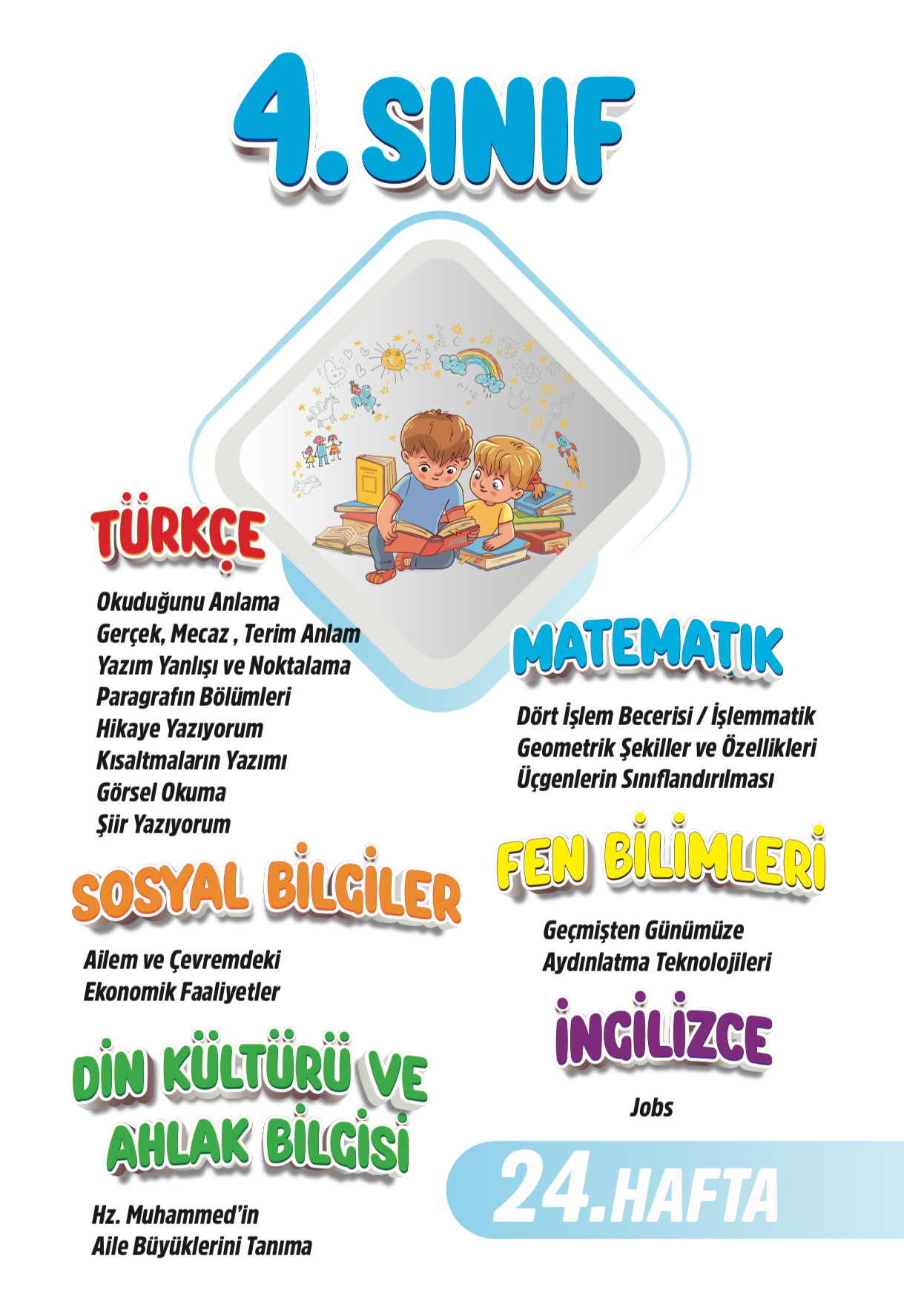 4. Sınıf 24. Hafta Renkli Fasikül