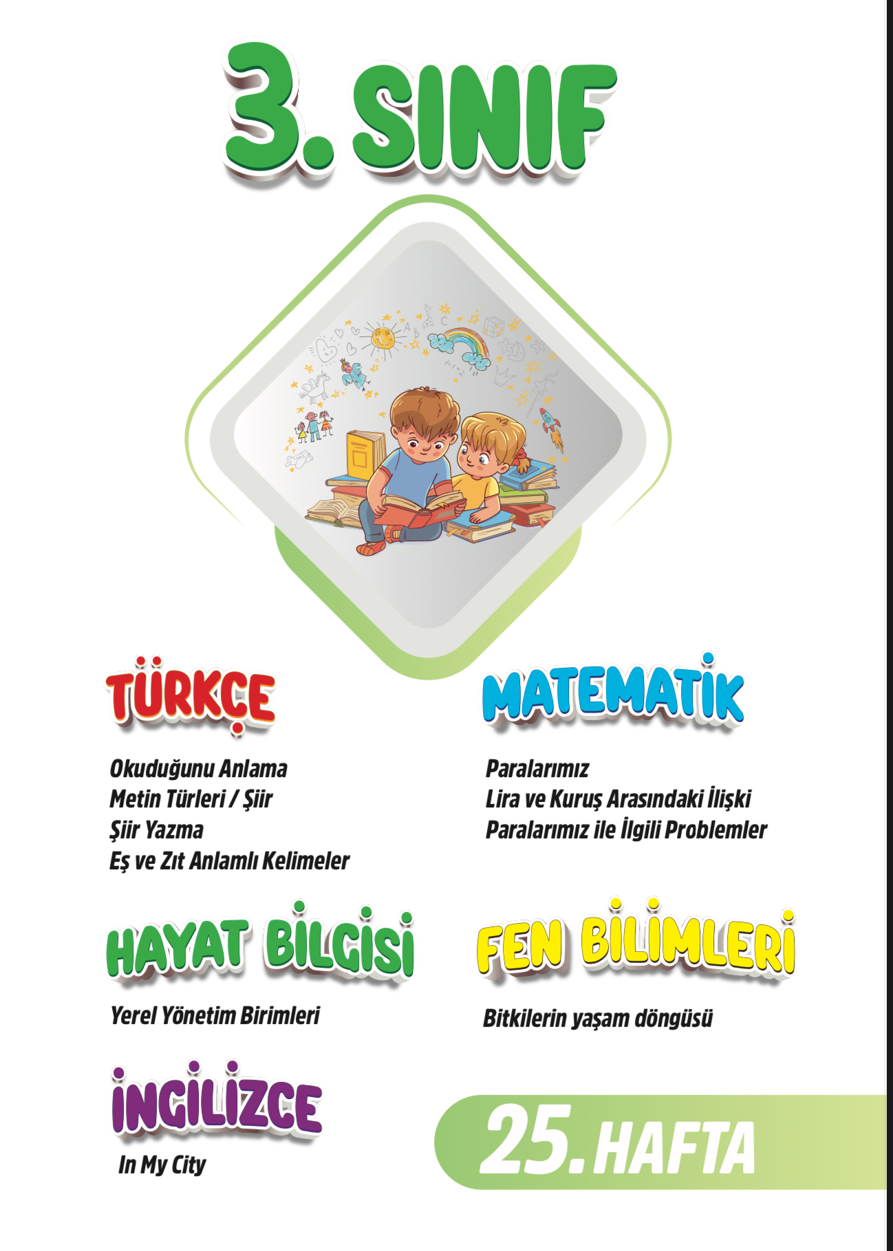 3. Sınıf 25. Hafta Renkli Fasikül
