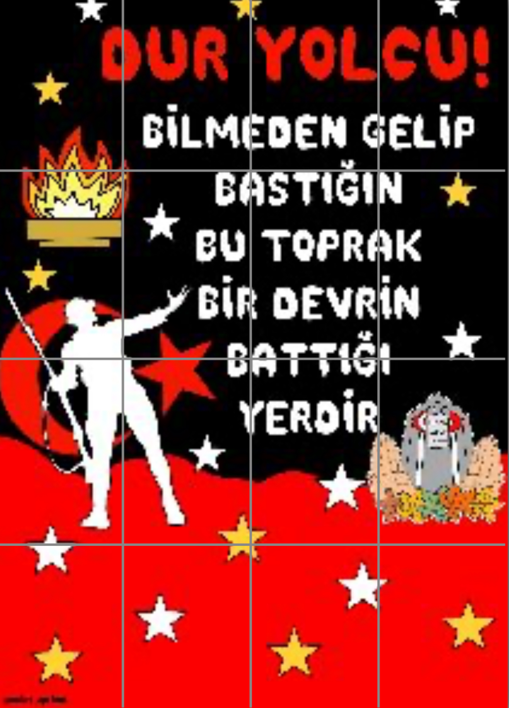 16 A4 Dur Yolcu Panosu RENKLİ