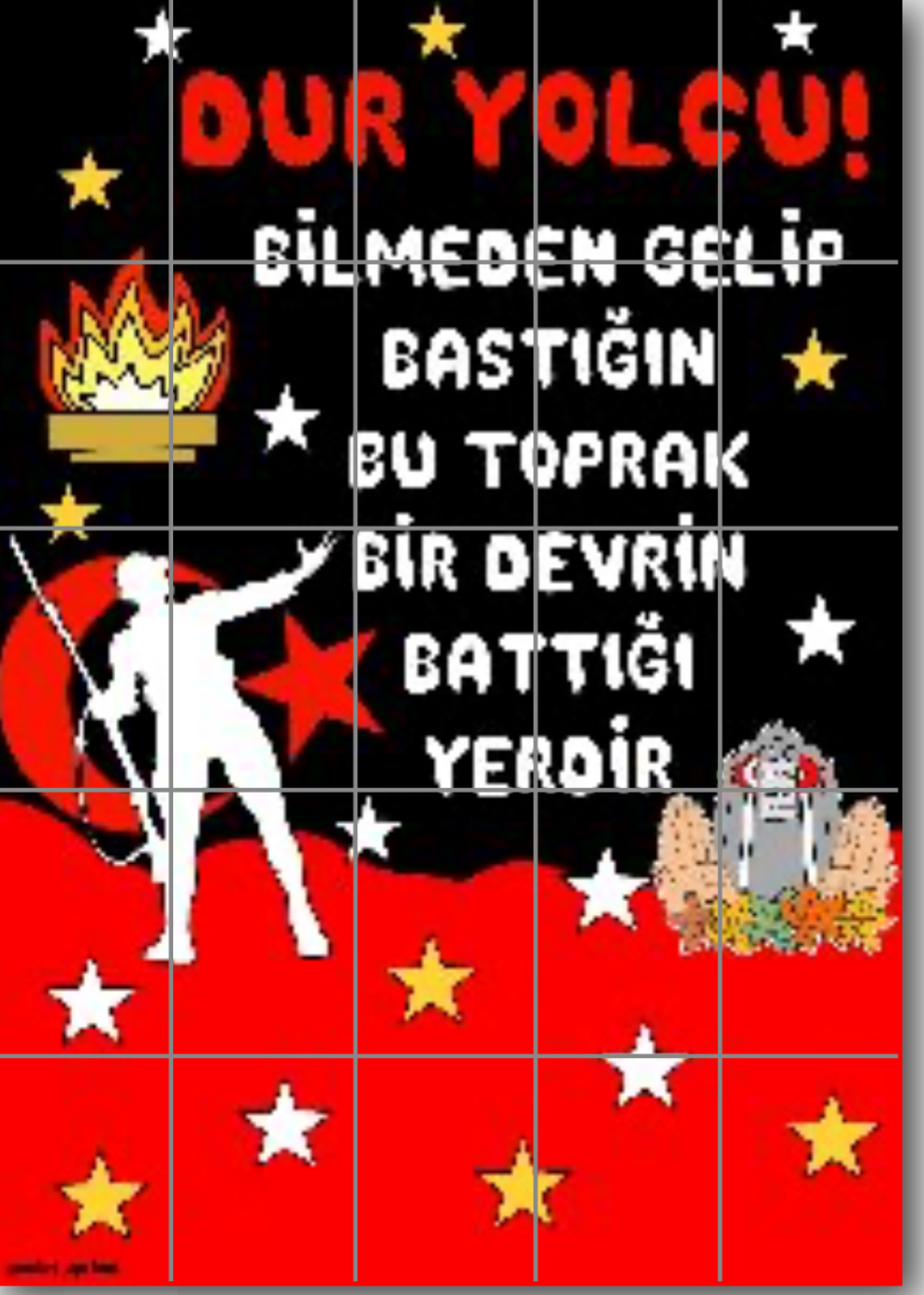 25 A4 Dur Yolcu Panosu RENKLİ