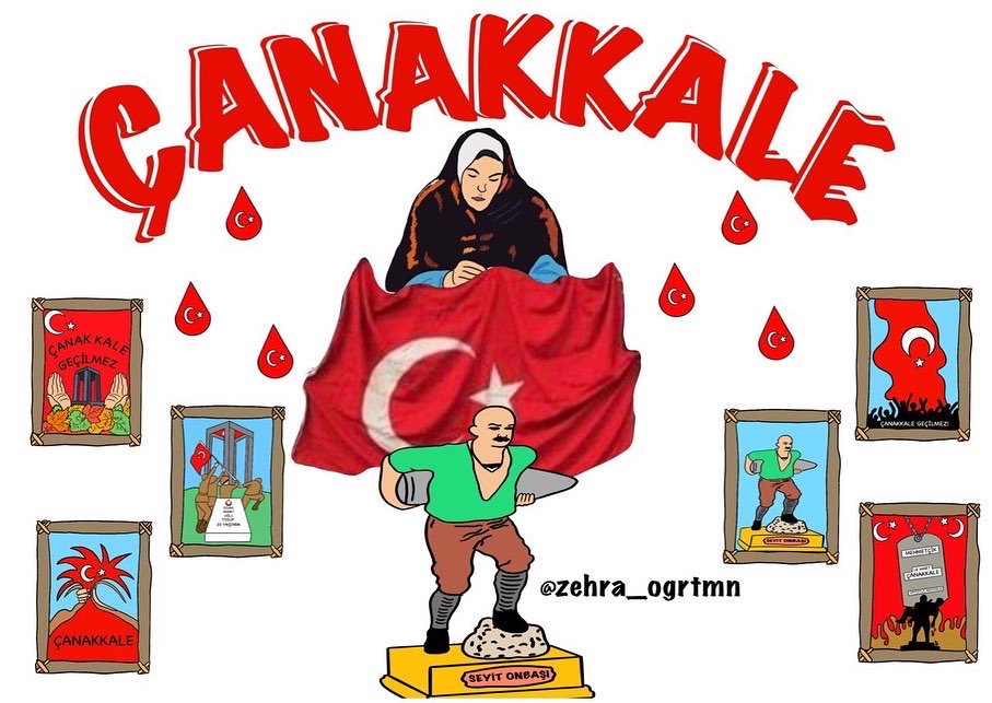 18 Mart Panosu A4 Boyut RENKLİ