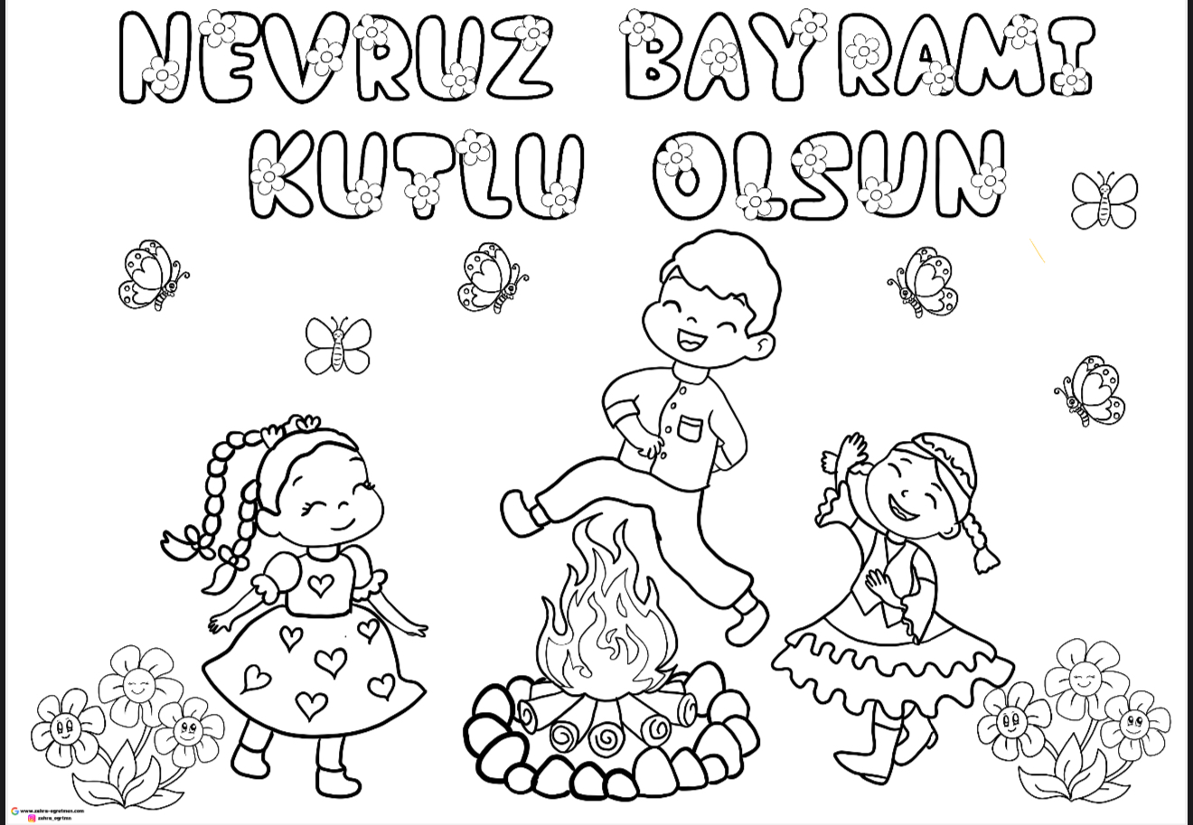 Nevruz Bayramı Boyama Sayfası