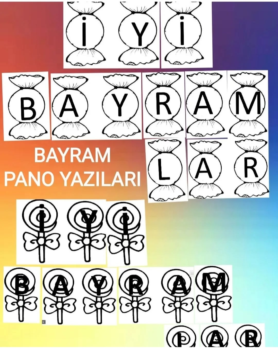 BAYRAM İCİN ÇOK PANO Yazısı 