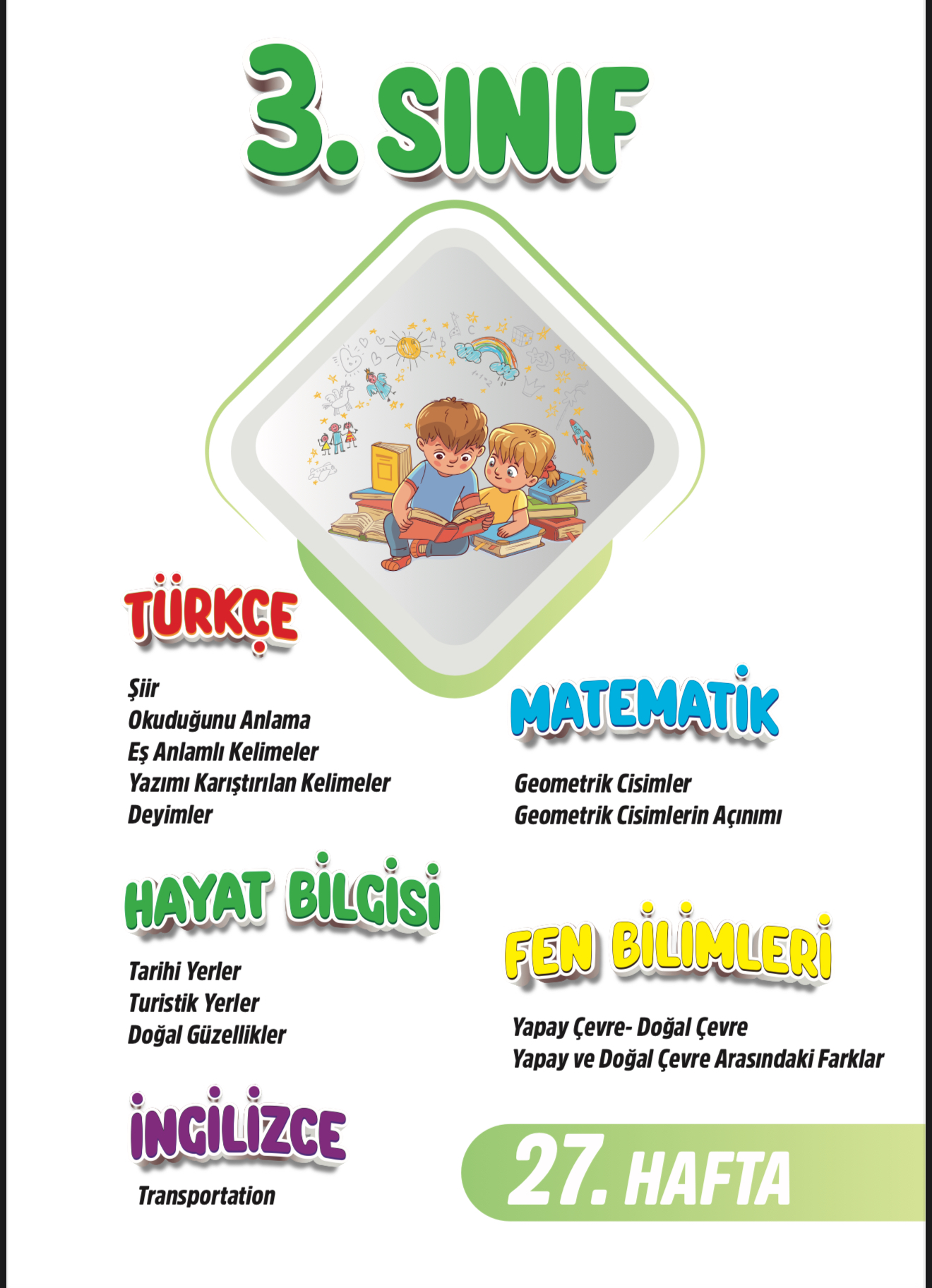 3. Sınıf 27. Hafta Renkli Fasikül 