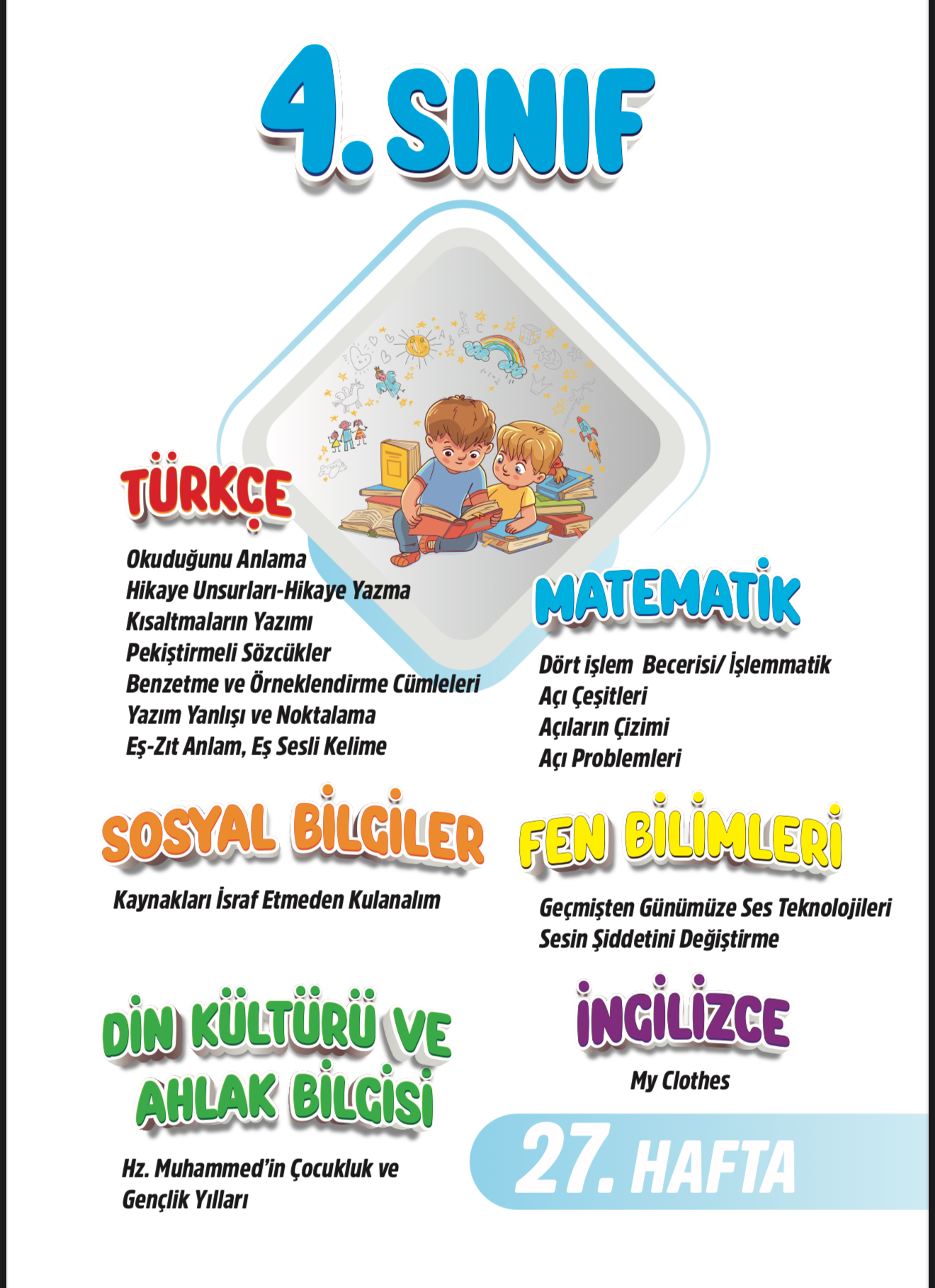 4. Sınıf 27. Hafta Renkli Fasikül