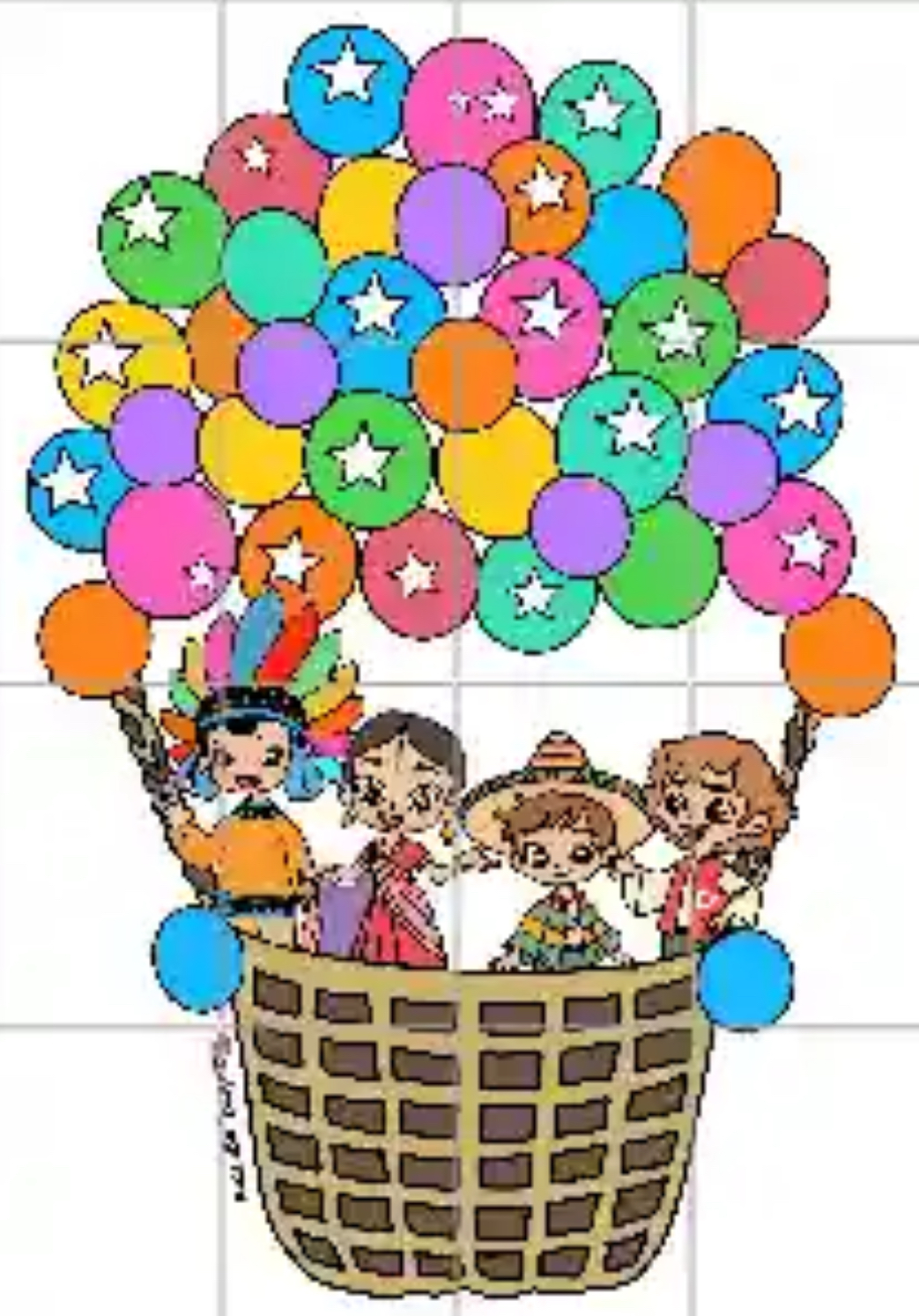 16 A4 Sepette Çocuklar RENKLİ