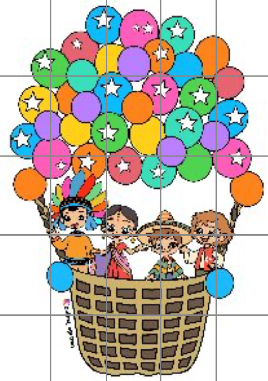 25 A4 Sepette Çocuklar RENKLİ