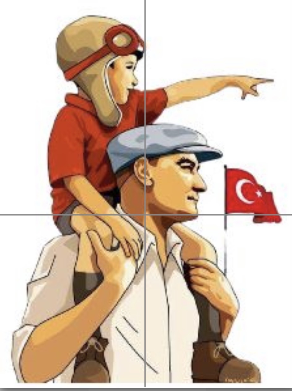 Atatürk ve Çocuk 4 A4