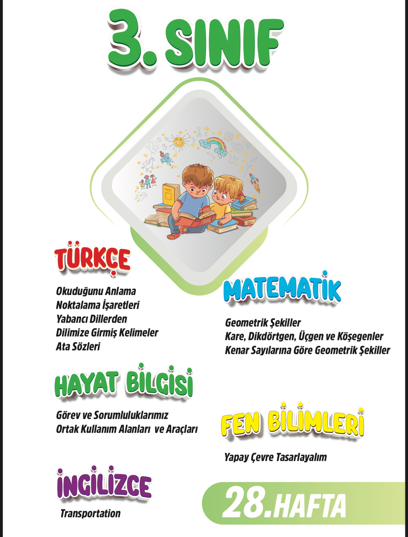 3. Sınıf 28. Hafta Renkli Fasikül