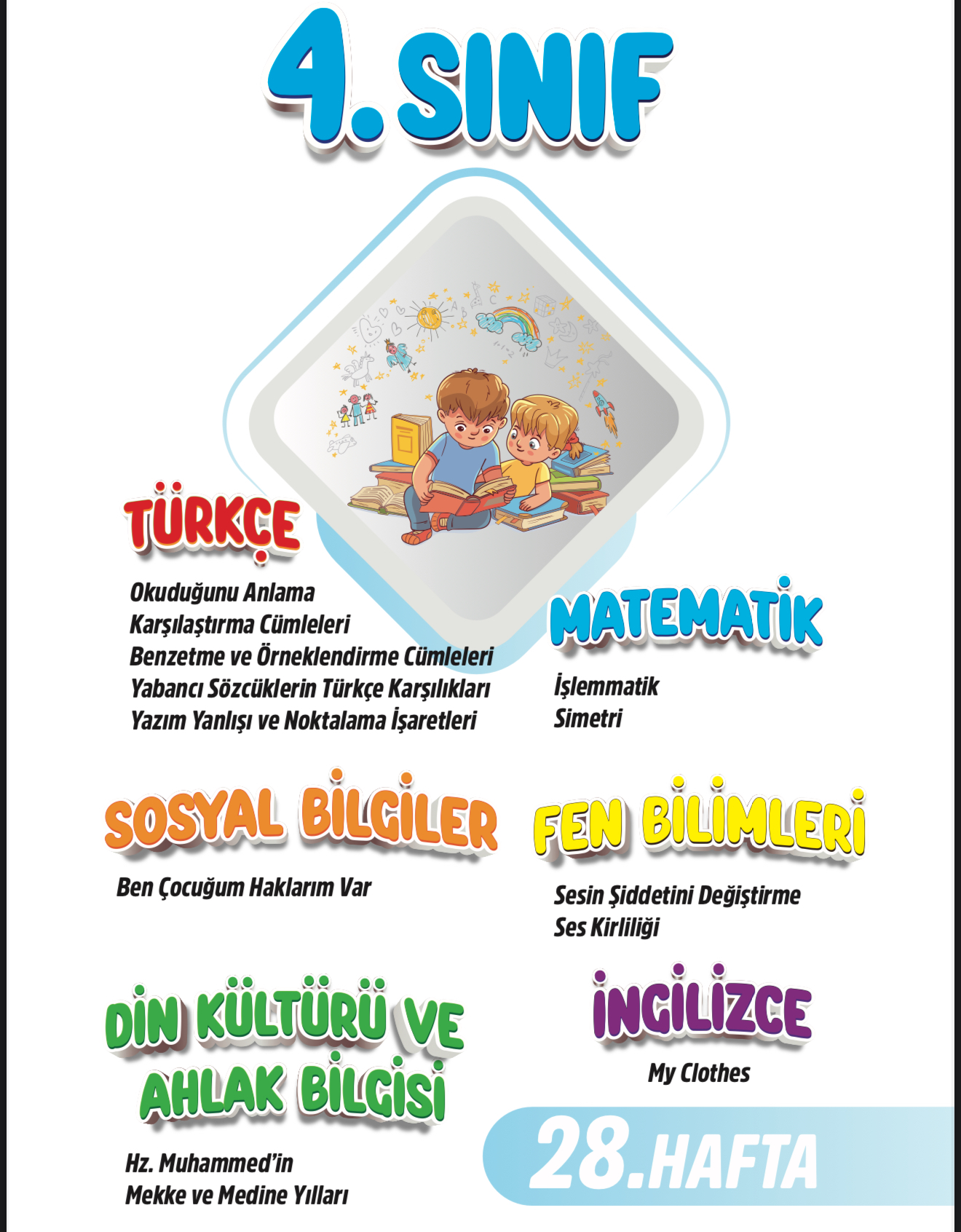 4. Sınıf 28. Hafta Renkli Fasikül