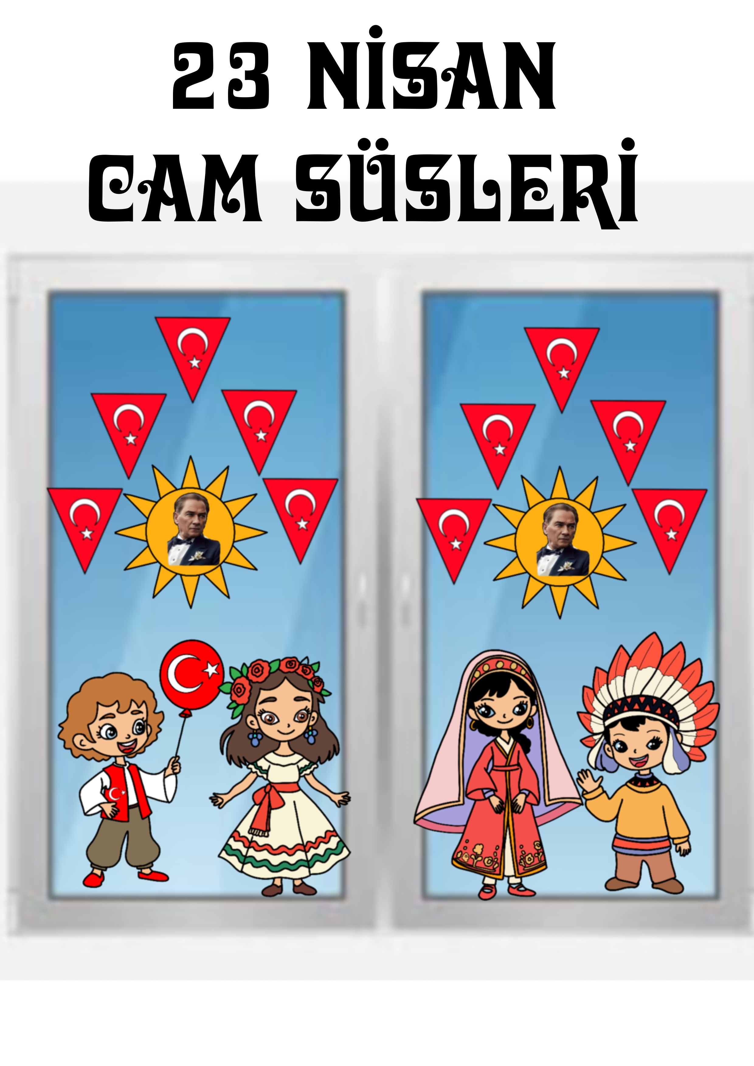 23 Nisan Cam Süsleri 1