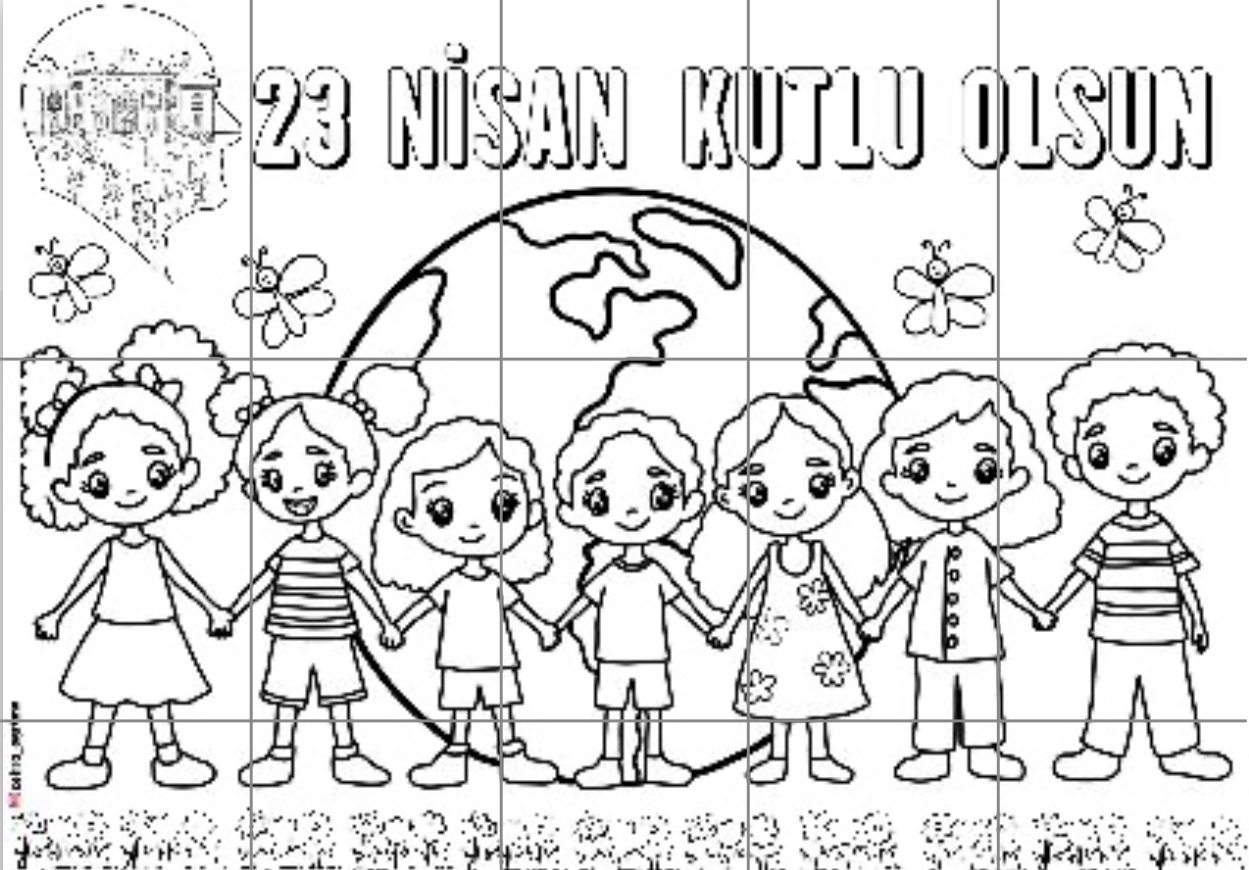 15 A4 RENKSİZ 23 Nisan Panosu