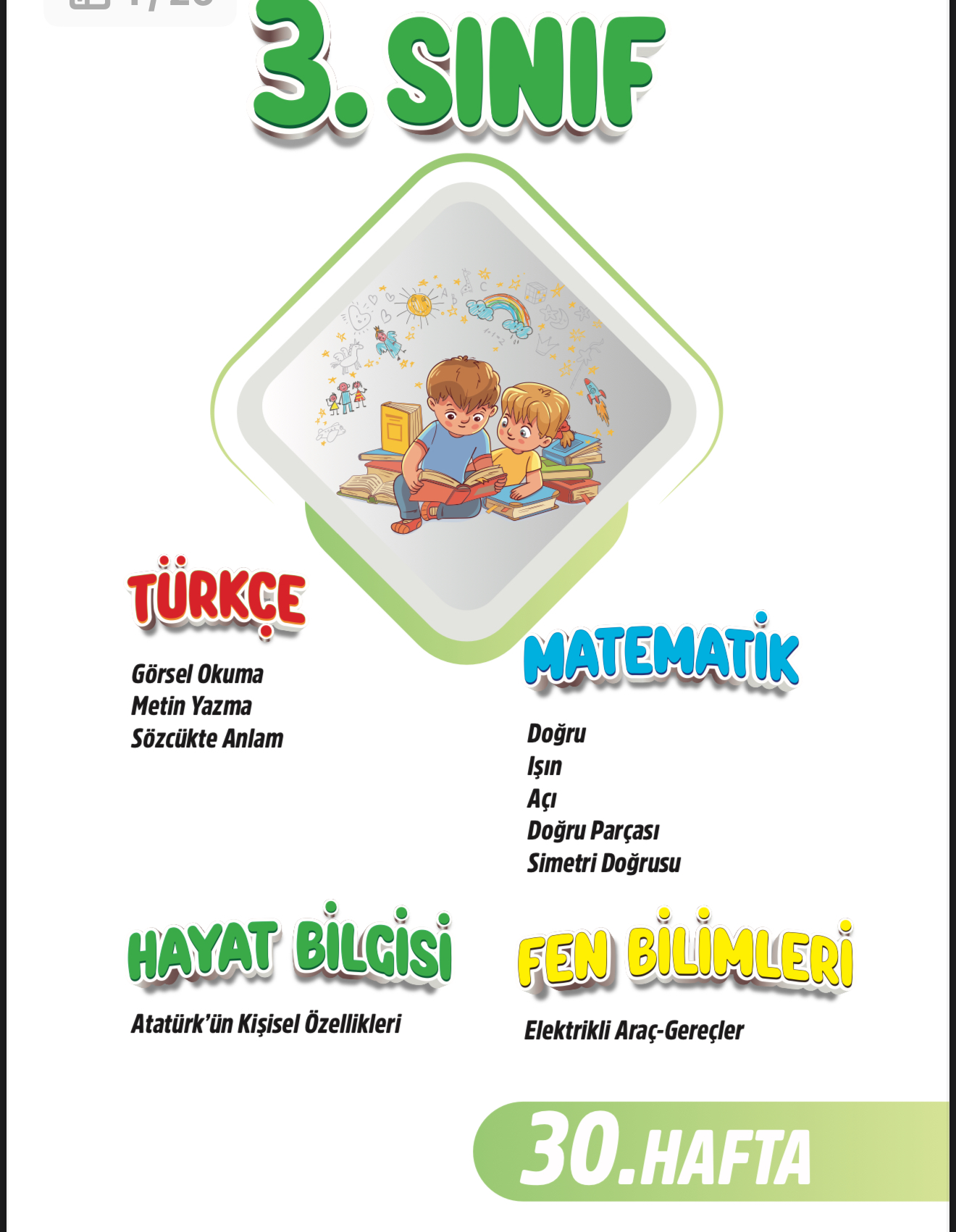 3. Sınıf 30. Hafta Renkli Fasikül