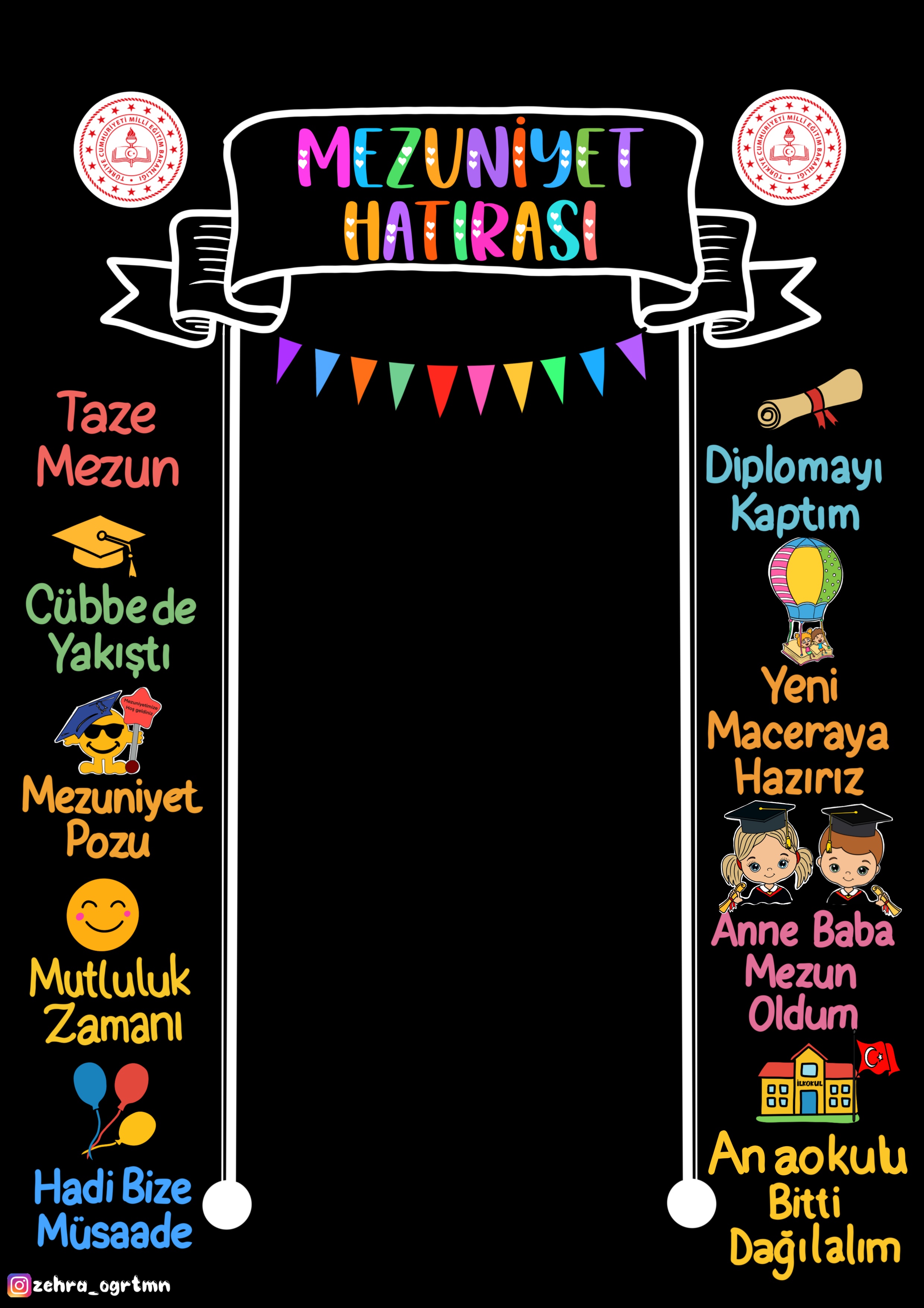 Anaokulu Mezuniyet Hatırası Logolu