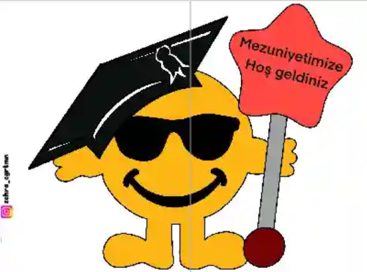 2 A4 Emojili Mezuniyetimize Hoş Geldiniz Görseli 