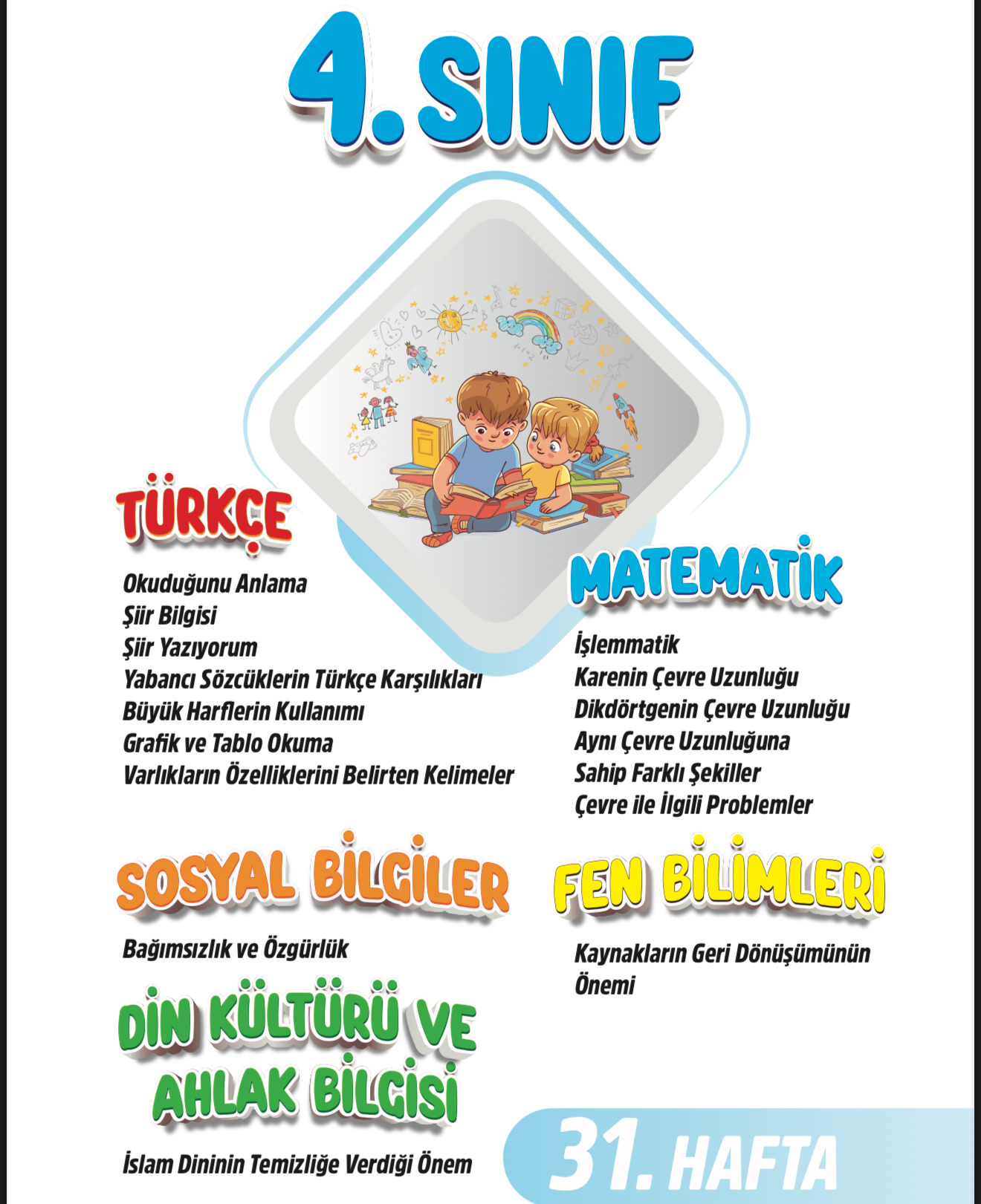 4. Sınıf 31. Hafta Renkli Fasikül