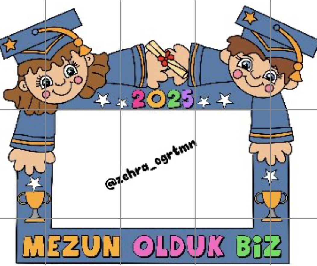 15 A4 Mezun Olduk Biz Çerçevesi RENKLİ 