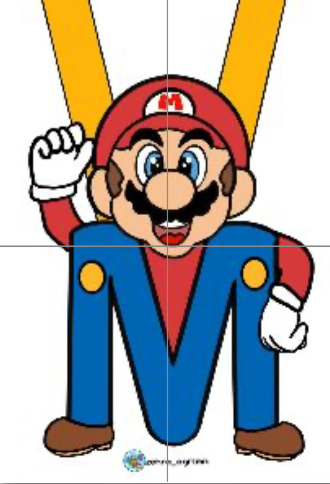 Boyuna Asmalık M Sesi Mario 4 A4 RENKLİ