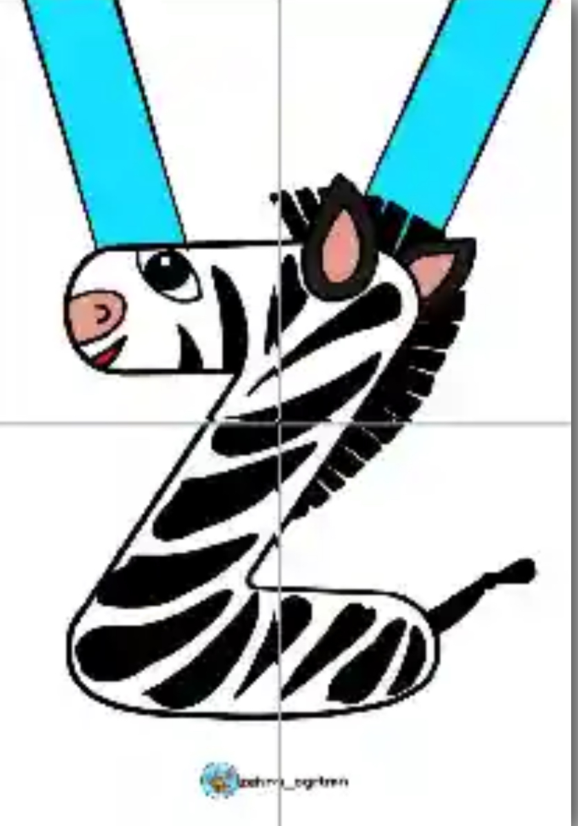 Boyuna Asmalık Z Sesi Zebra 4 A4 RENKLİ