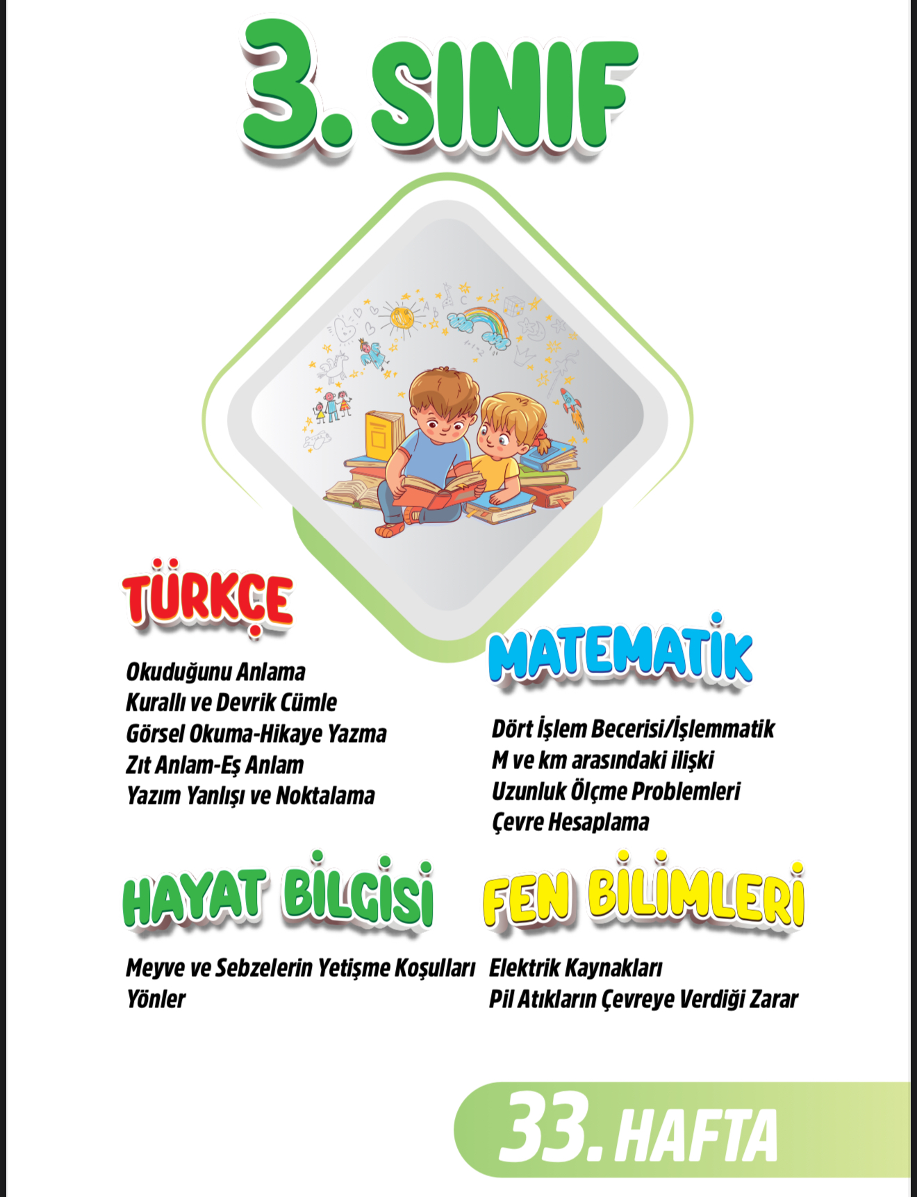 3. Sınıf 33. Hafta Renkli Fasikül 