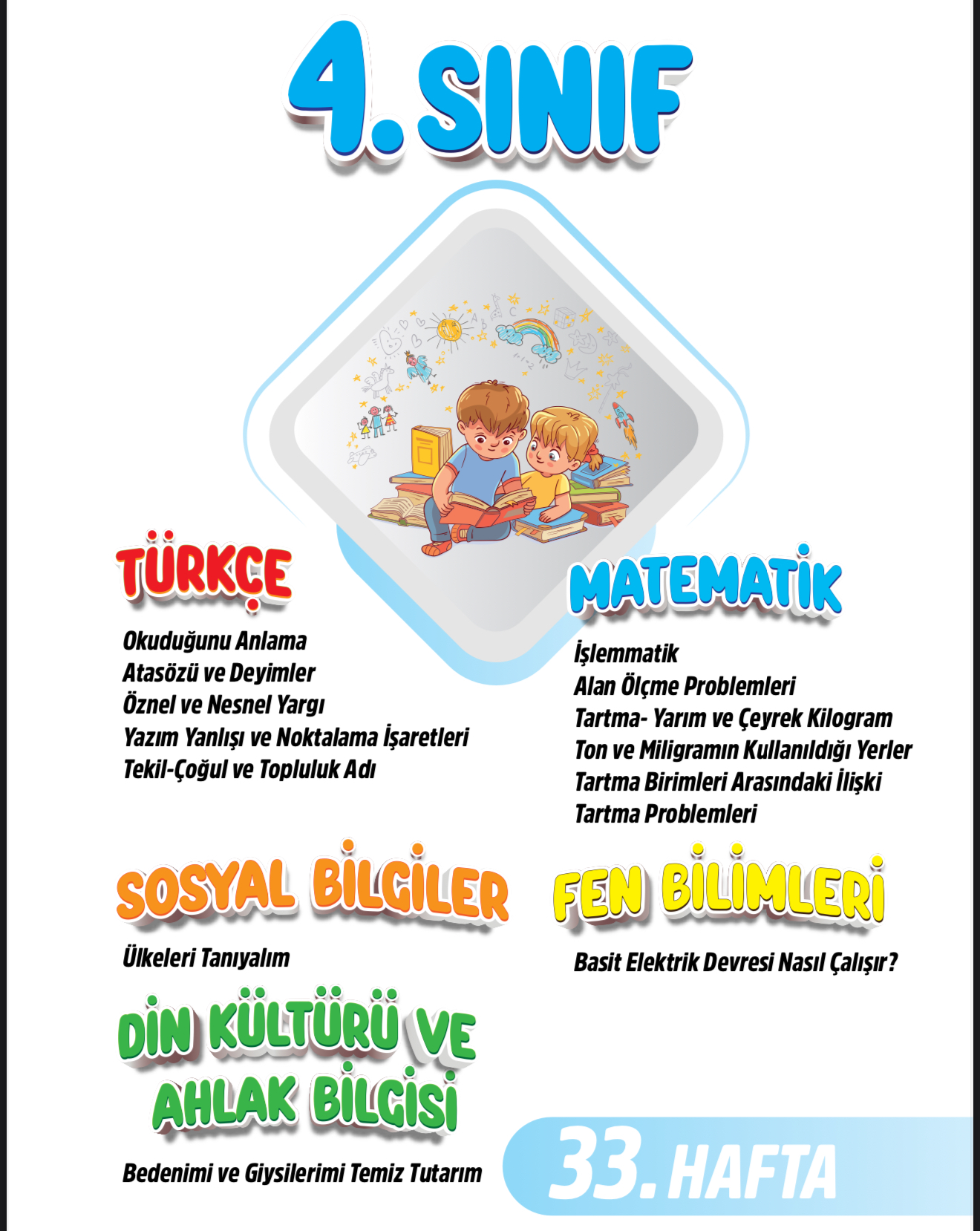 4. Sınıf 33. Hafta Renkli Fasikül 