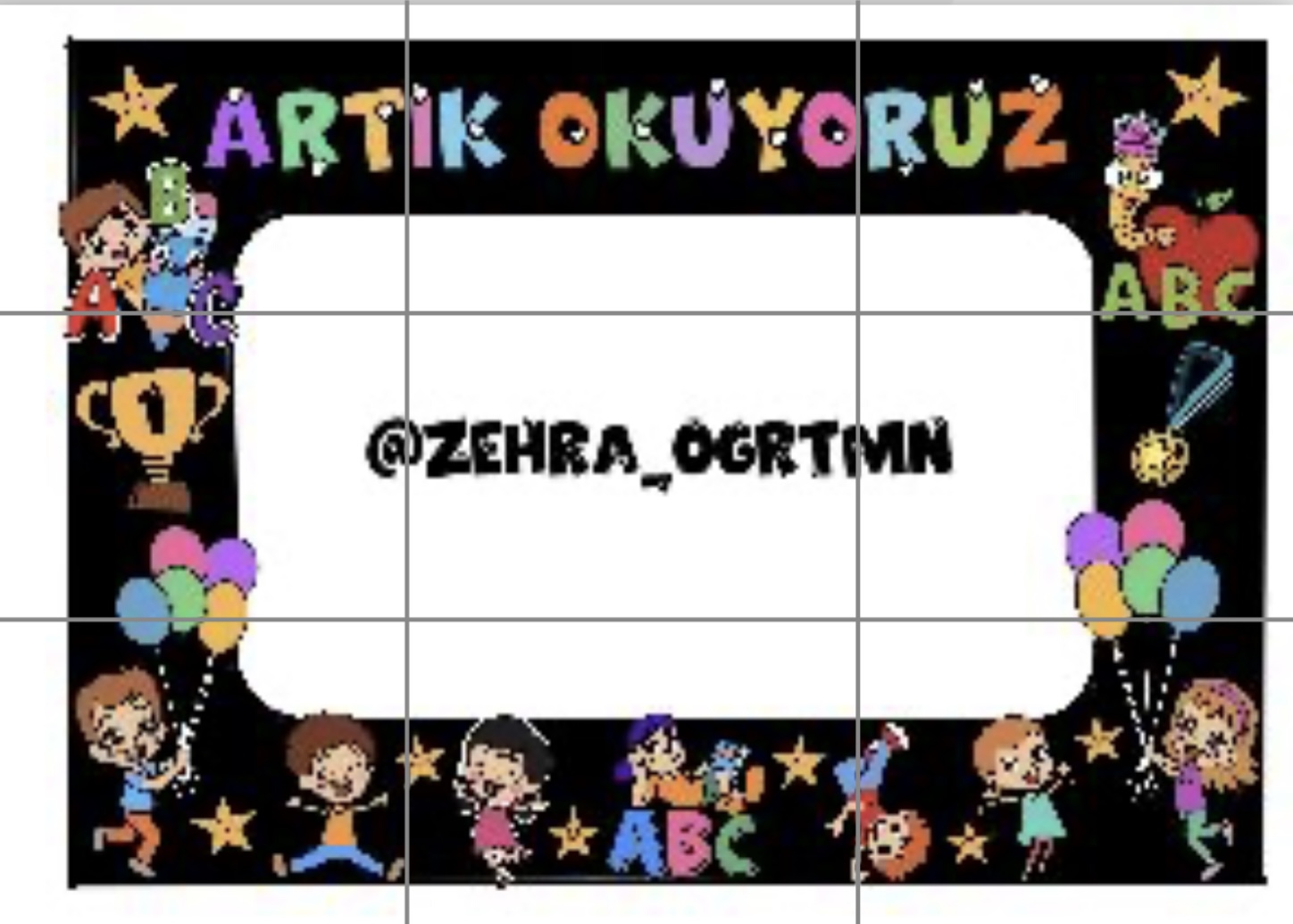 Artık Okuyoruz Çerçevesi 9 A4 Yatay