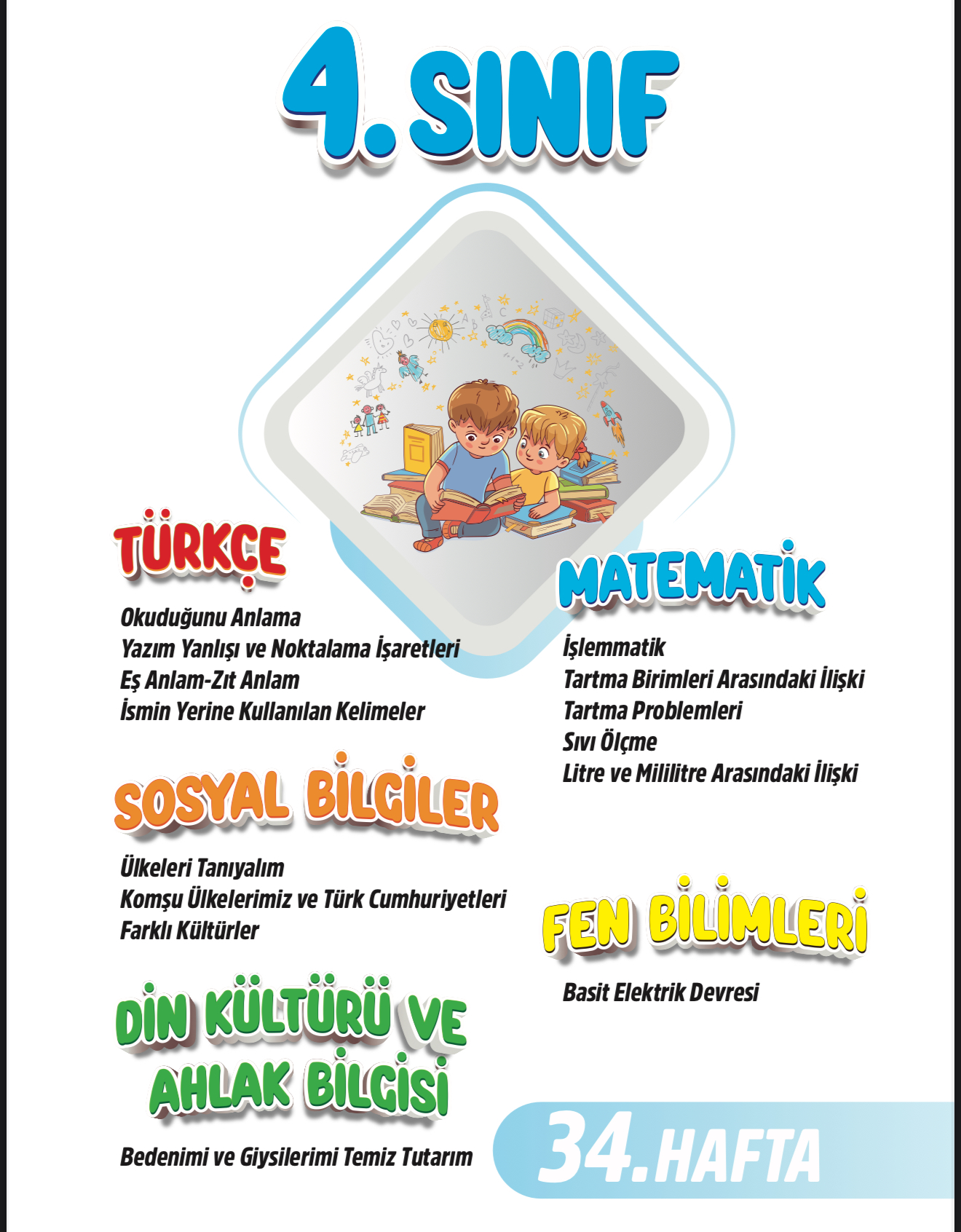 4. Sınıf 34. Hafta Renkli Fasikül 
