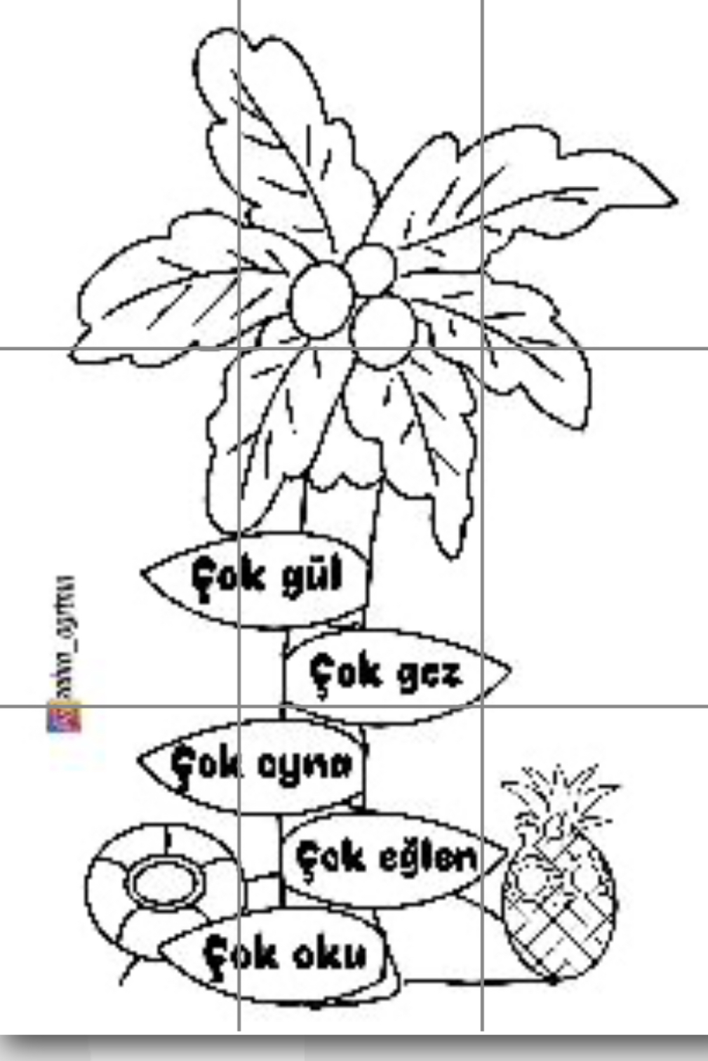 9 A4 Palmiye Ağaç RENKSİZ