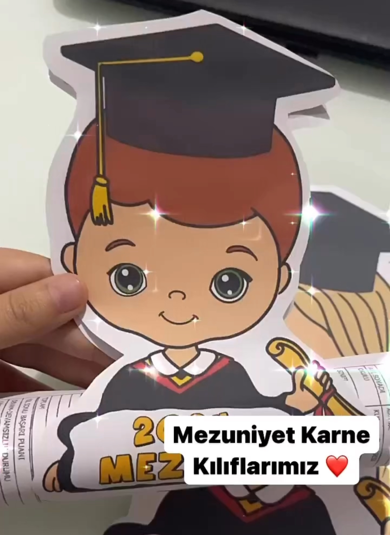 Mezuniyet Temalı Karne Kılıfı