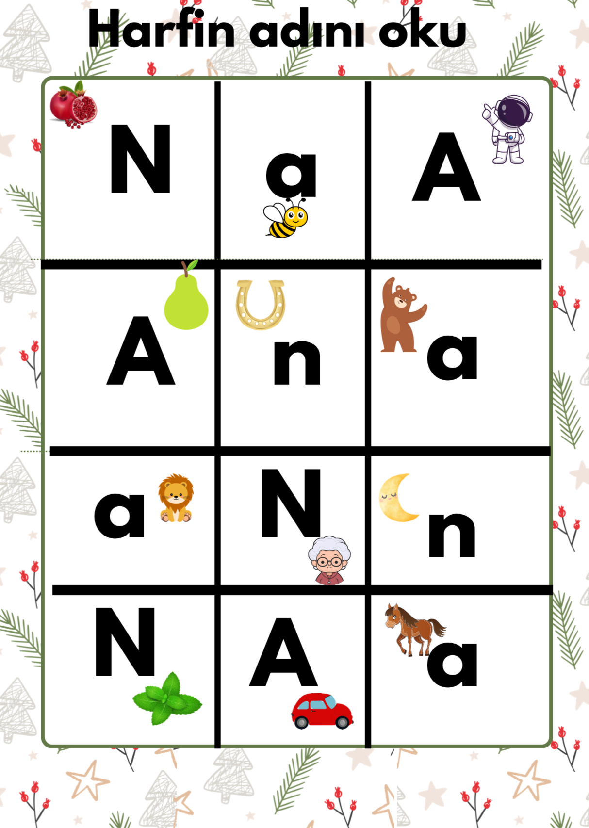 Harfin Adını Oku Etkinliği