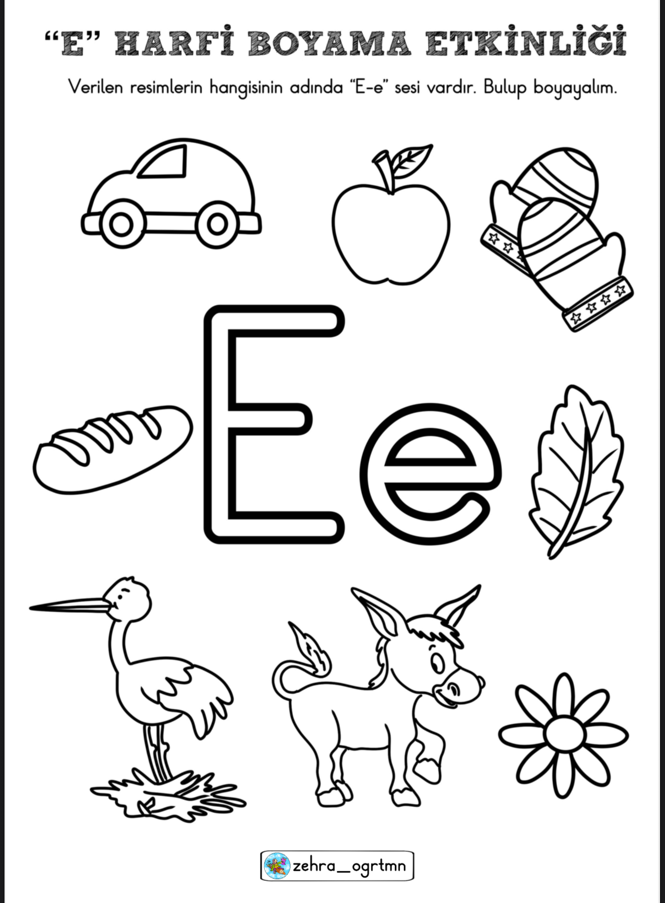 E Sesi Boyama Etkinliği