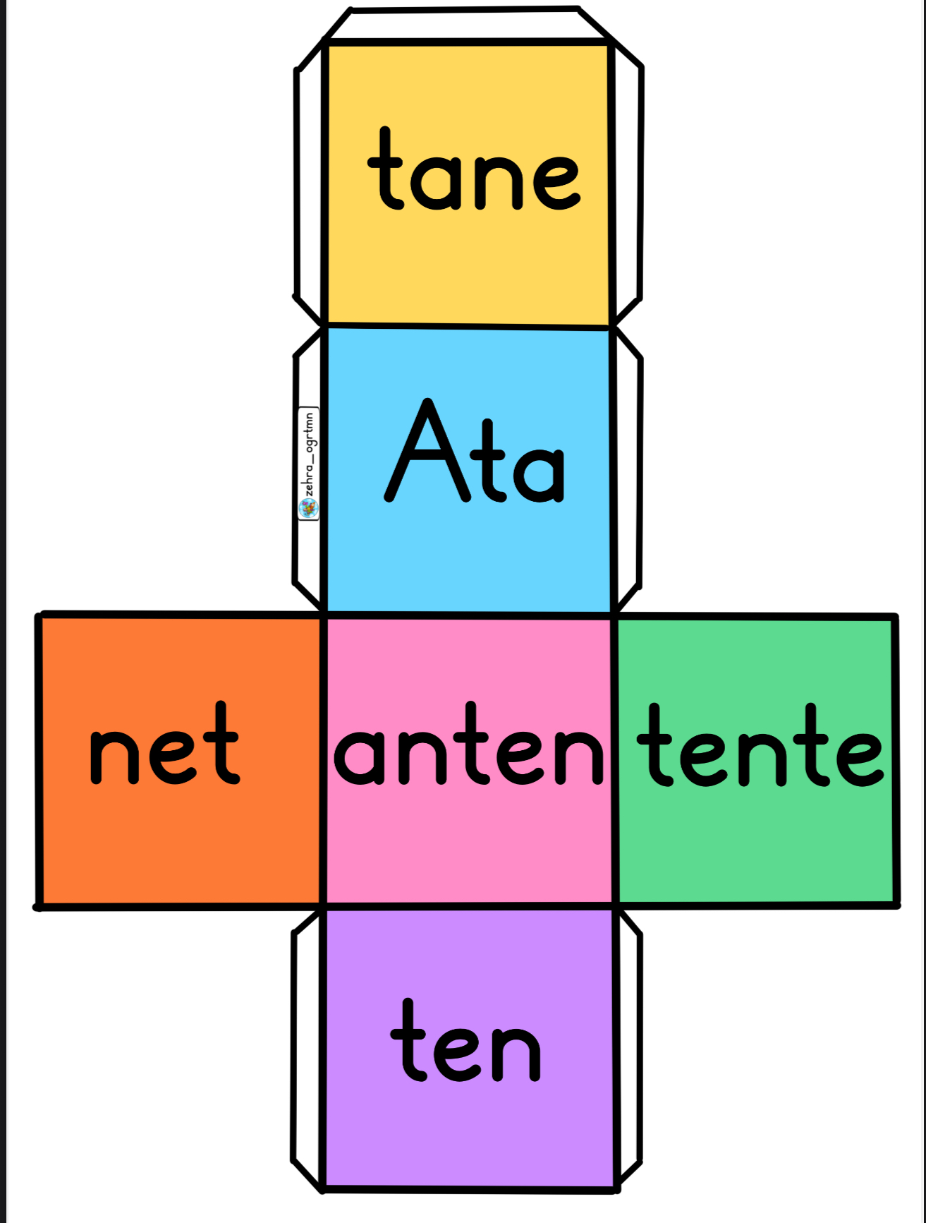 T Sesi Dikte ve Okuma Küpleri
