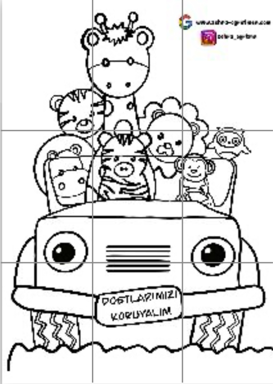 9 A4 Hayvanlar RENKSİZ