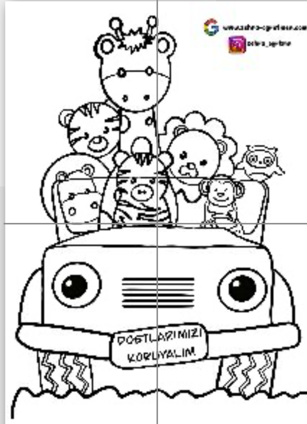 4 A4 Hayvanlar RENKSİZ