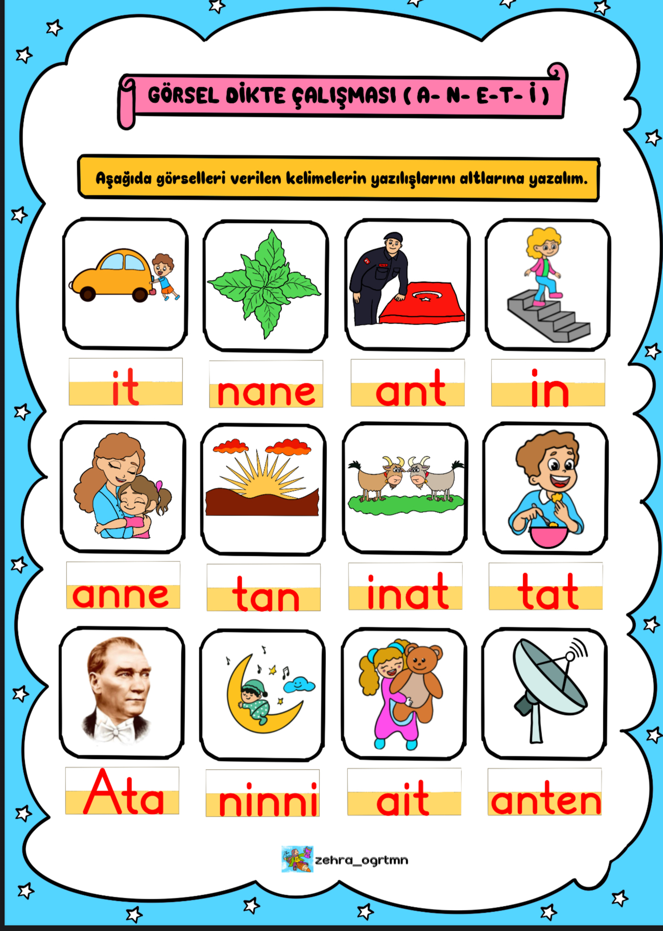 ANETİ Görsel Dikte Sınavı