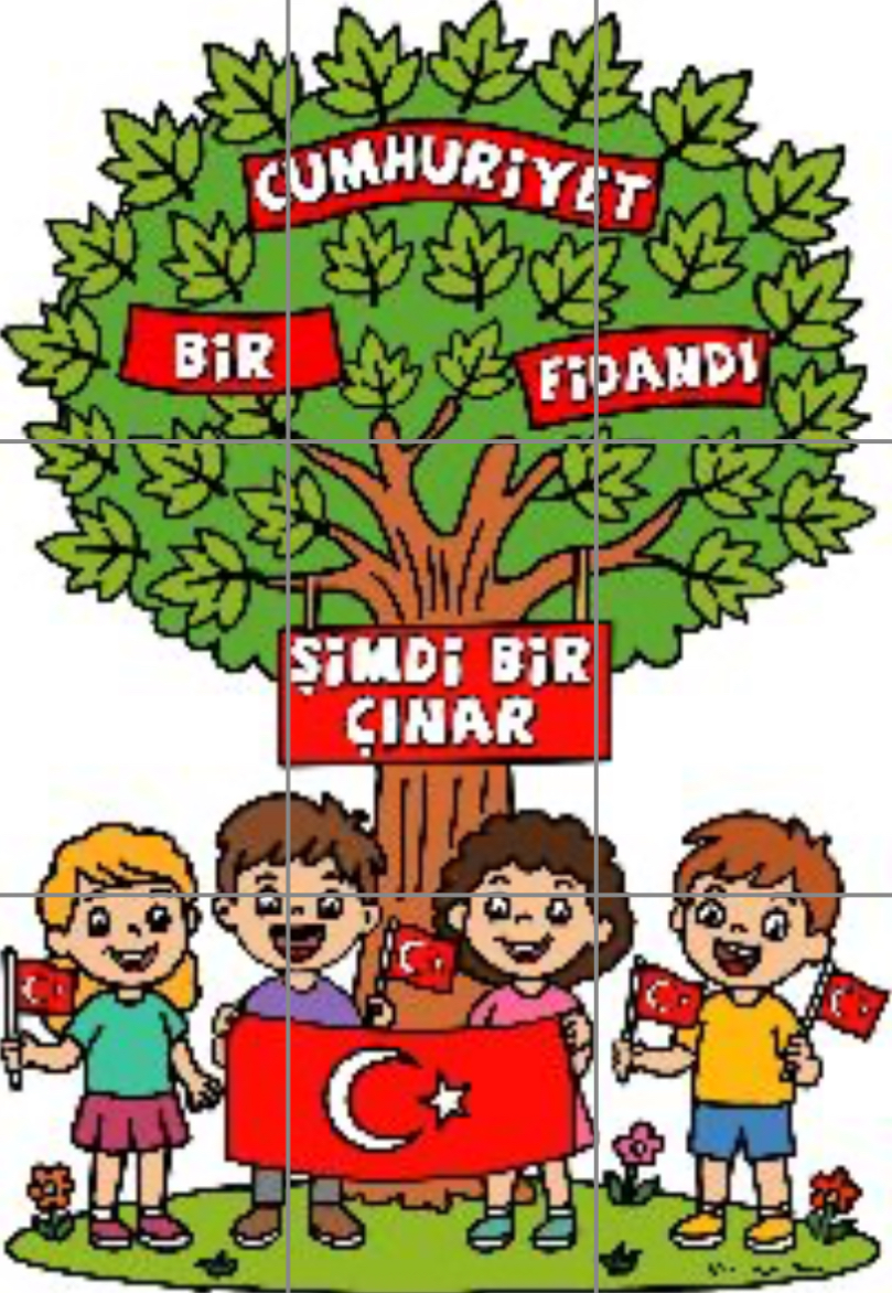 9 A4 Cumhuriyet Ağacı RENKLİ
