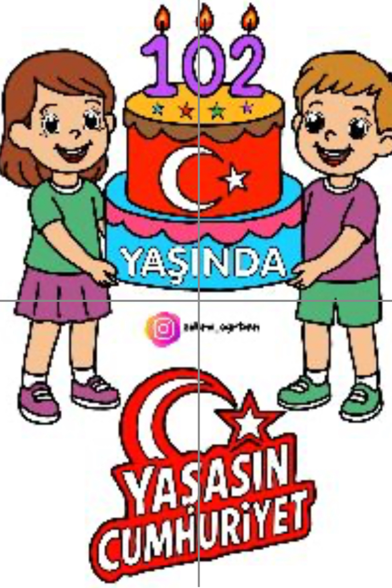 4 A4 102 Yaşında Pastası RENKLİ