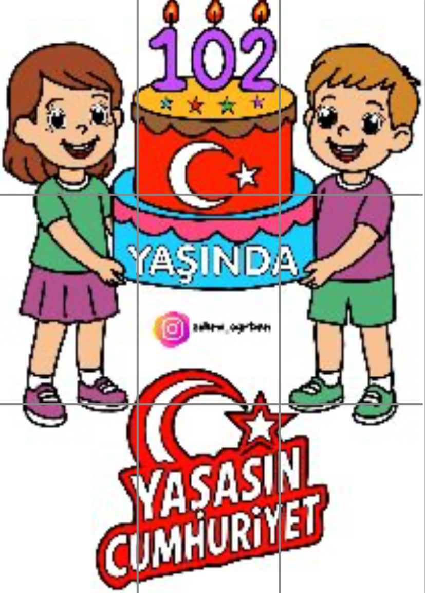 9 A4 102 Yaşında Pastası RENKLİ