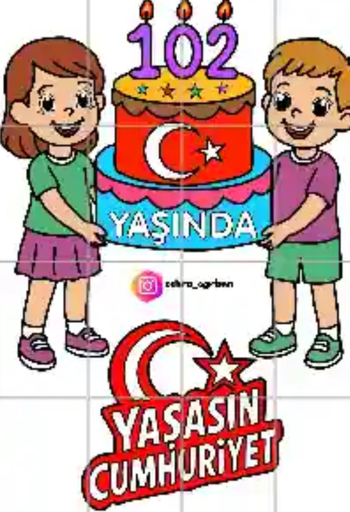 16 A4 102 Yaşında Pastası RENKLİ