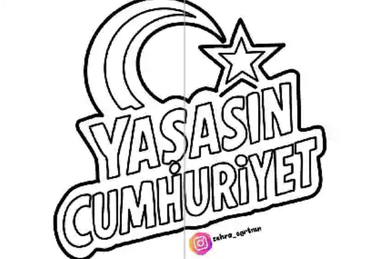 2 A4 Yaşasın Cumhuriyet RENKSİZ