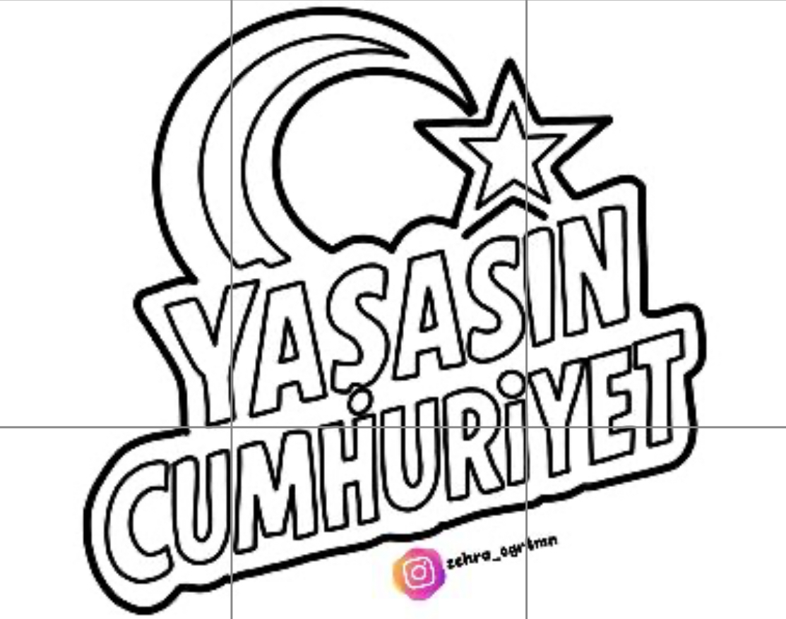 6 A4 Yaşasın Cumhuriyet RENKSİZ