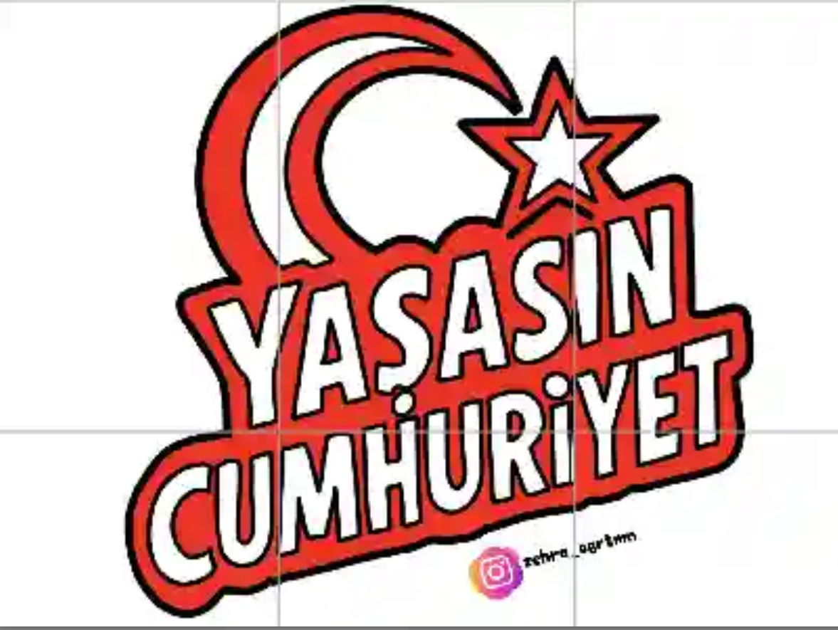 6 A4 Yaşasın Cumhuriyet RENKLİ