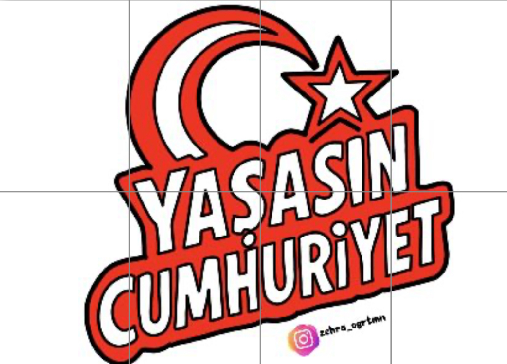 8 A4 Yaşasın Cumhuriyet RENKLİ
