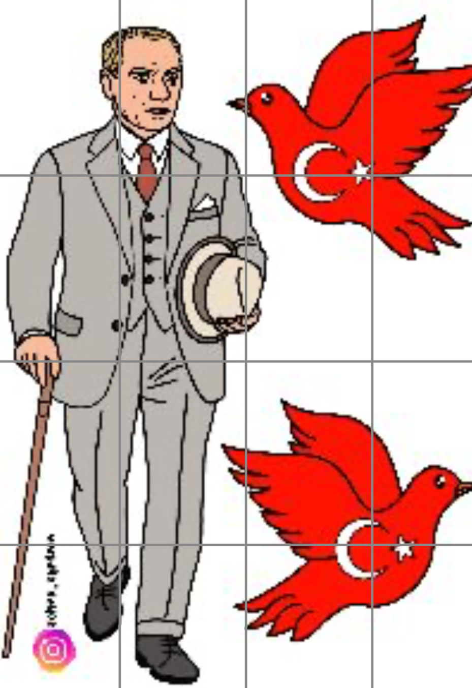 16 A4 Atatürk Görseli RENKLİ