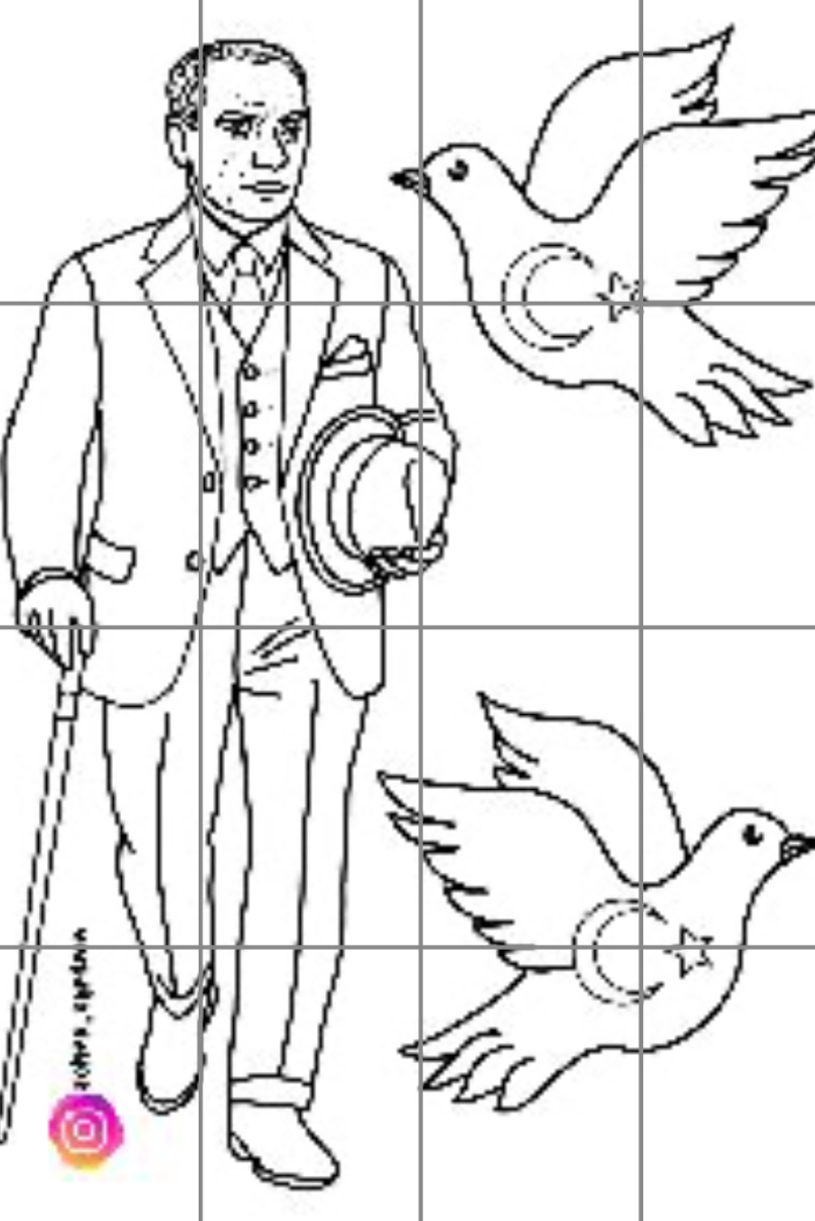 16 A4 Atatürk Görseli RENKSİZ