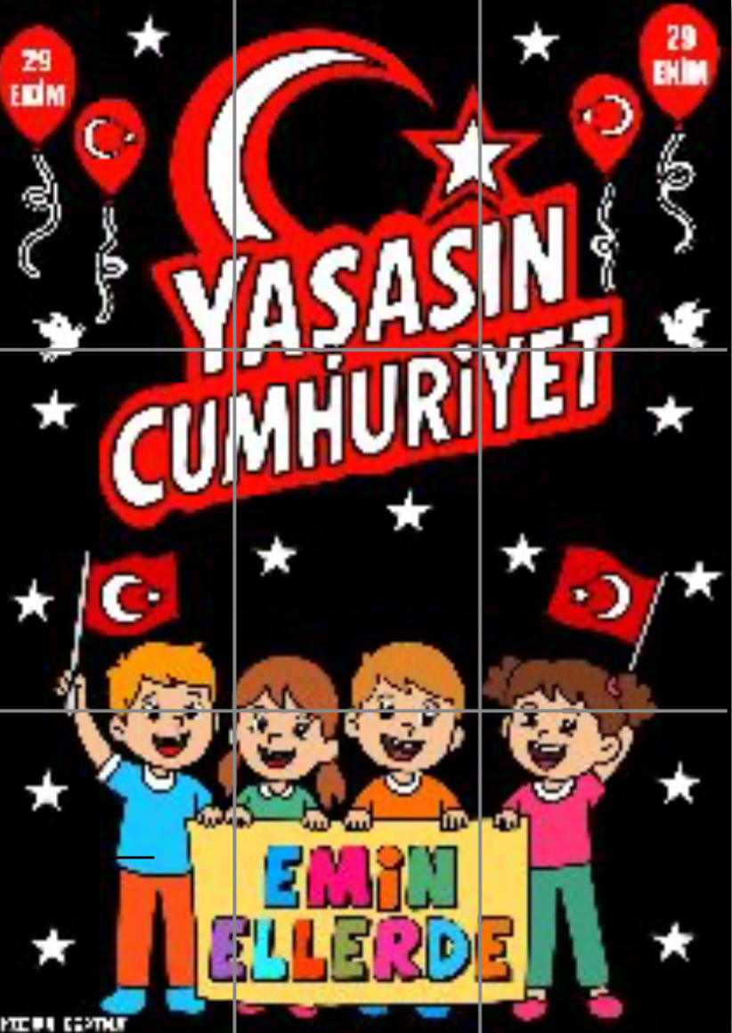 9A4 Siyah Arka Planlı Yaşasın Cumhuriyet Emin Ellerde