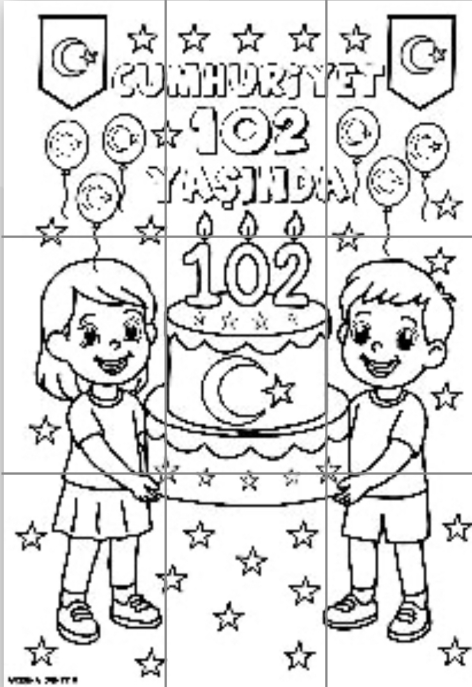 9A4 Grup Boyama Çalışması Cumhuriyet 102 Yaşında