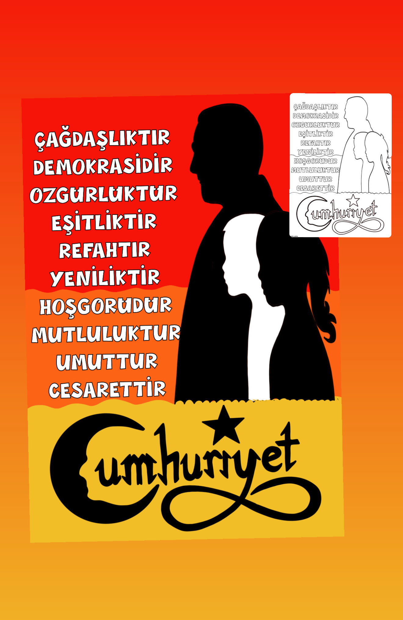 Cumhuriyet Boyama Sayfası
