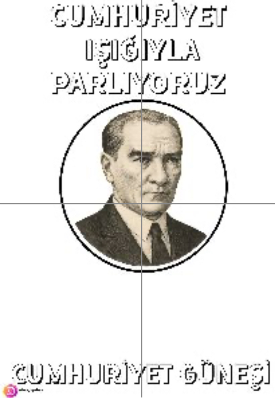 4 A4 Parmak Baskı Cumhuriyet Güneşi RENKSİZ